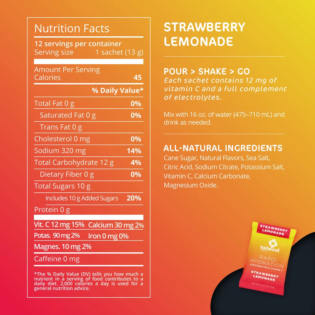 Tailwind Strawberry Lemon Rapid Hydration Single