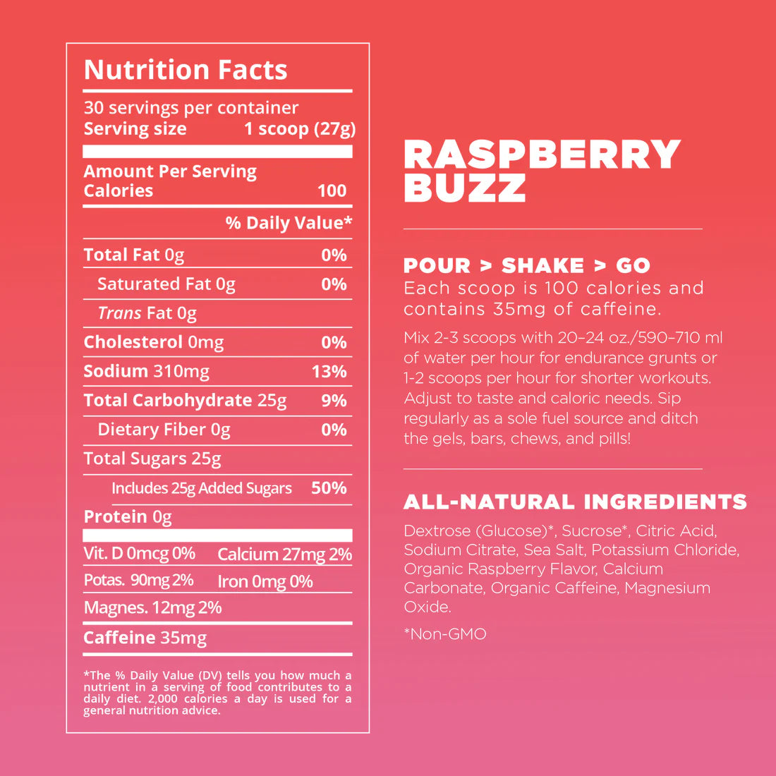 Tailwind Rasberry Endurance Fuel- Single Serve