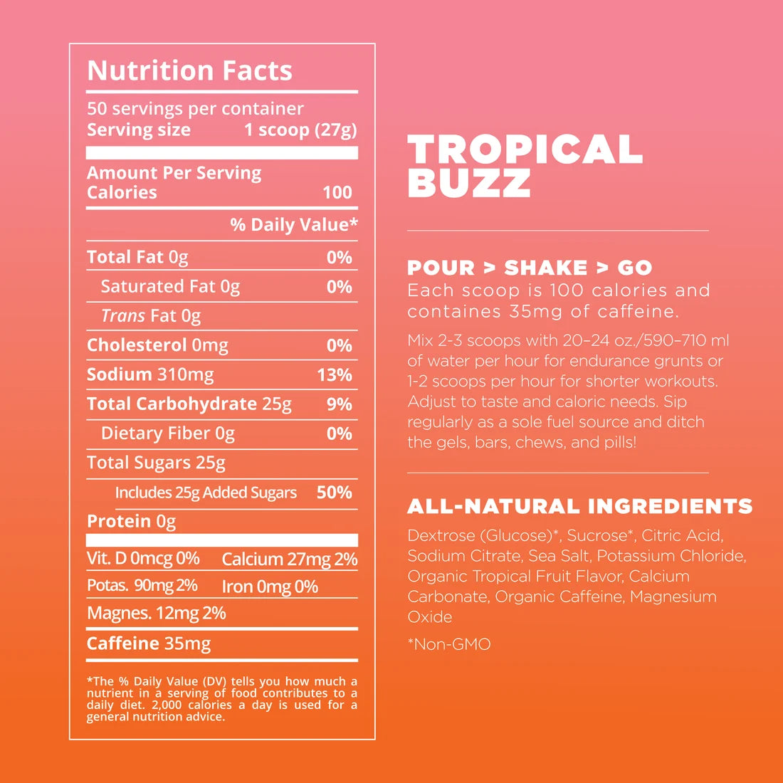Tailwind Tropical Endurance Fuel- Single Serve