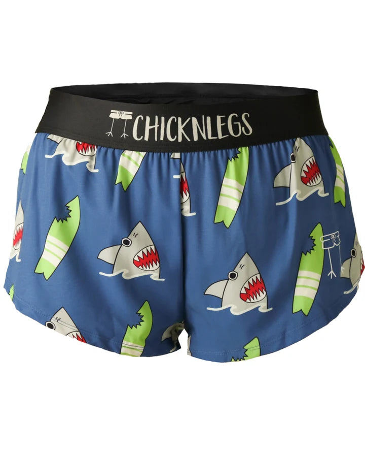 Women's Chickn Legs 1.5" Shorts-Blue Shark