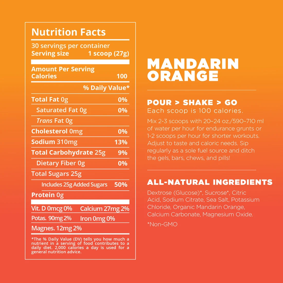 Tailwind Mandarin Endurance Fuel- 30 servings