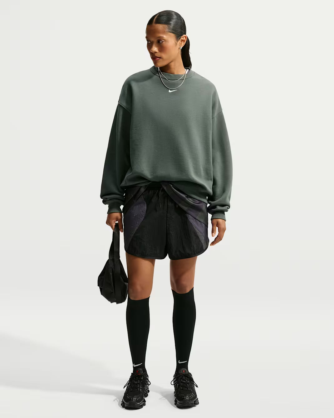Women's Nike Oversized Crew Sweatshirt- Green