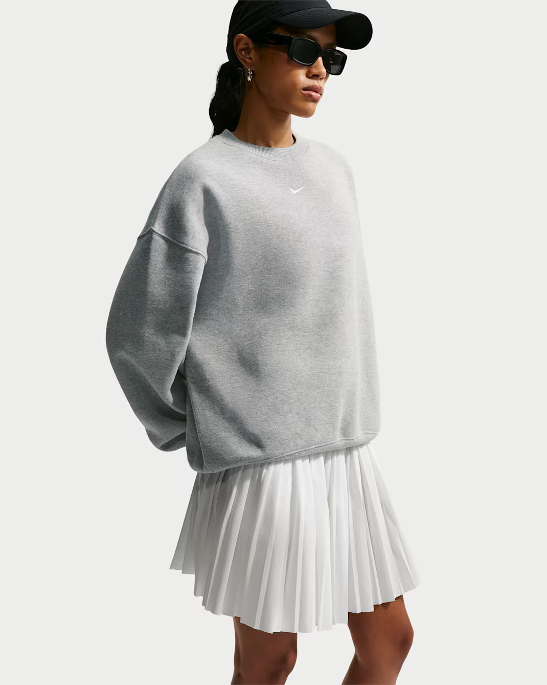 Women's Nike Oversized Crew Sweatshirt-Gray