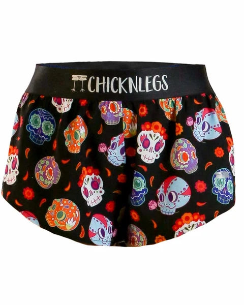 Women's Chicknlegs 1.5" Shorts- Sugar Skulls