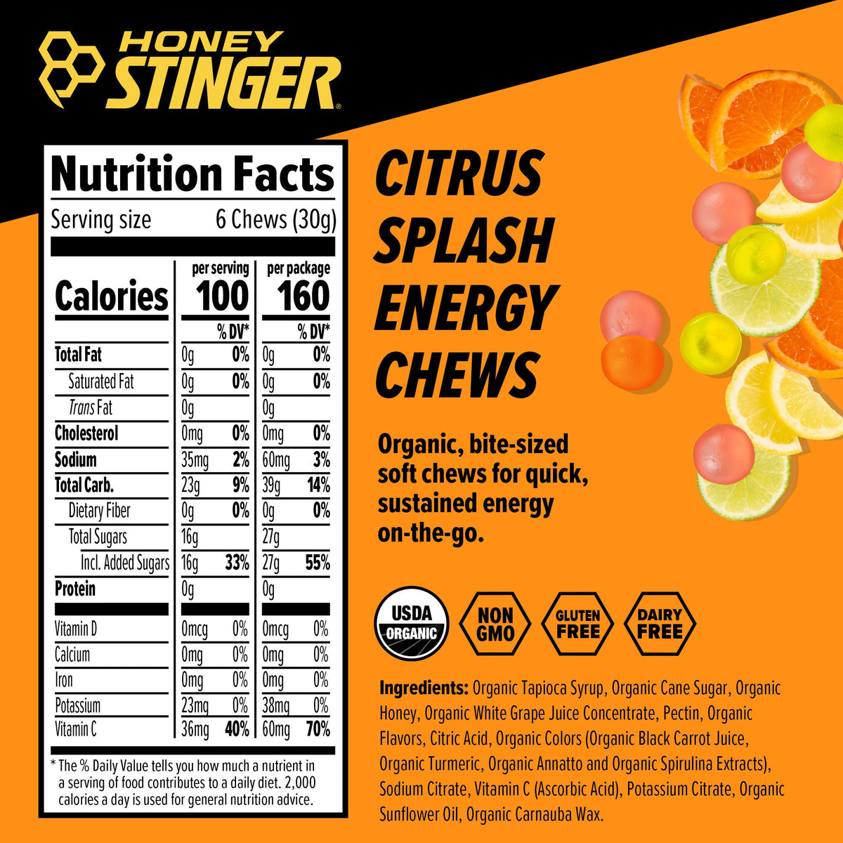 Honey Stinger Citrus Splash Energy Chews